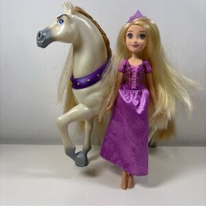 ✨ Disney Tangled Rapunzel & Maximus Horse Set – Rare Mattel 2009! ✨